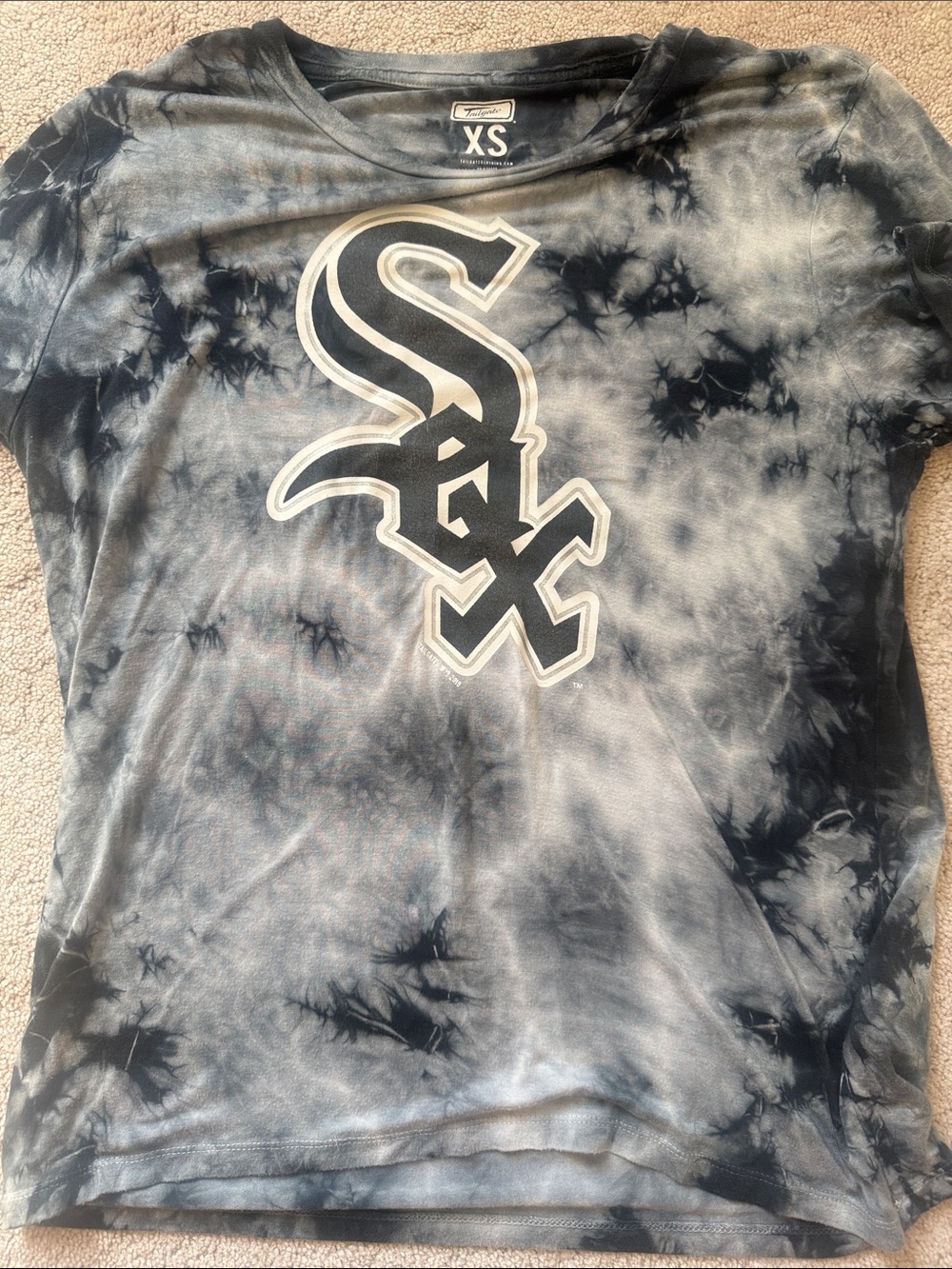Chicago White Sox Tie-Dye Kids Short Sleeve Tee - Black & Gray